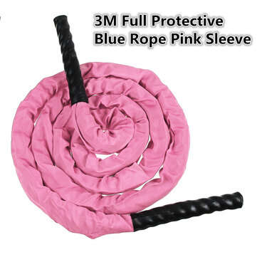 3-Colors 25mm Dia. Fitness Heavy Jump Rope 300CM Weighted Battle Skipping Ropes Power I... (TYPE: 1)