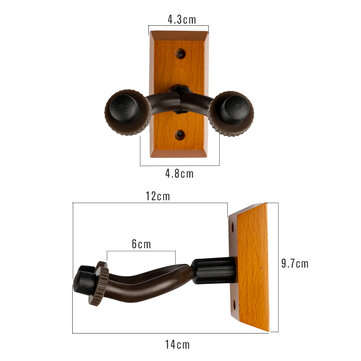 Guitar Wall Mount Hanger Walnut Guitar Hanger Wall Hook Holder Stand for Bass Electric Acoustic Guit