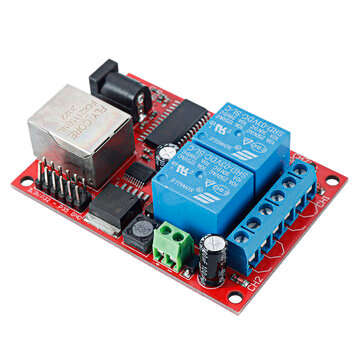 WeChat Cloud Remote Control 2-way Ethernet Relay Network Switch Delay TCPUDP Module Controller