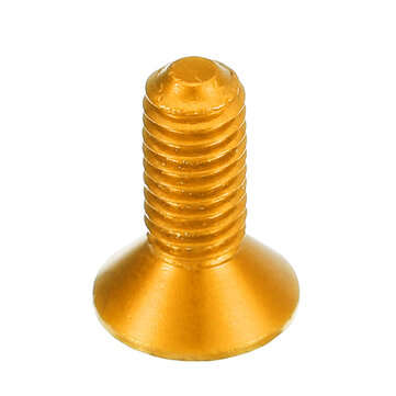 Suleve M3AH9 10pcs M3x10mm Countersunk Hex Socket Screw 7075 Aluminum Alloy Fla... (COLOR.: GOLD)