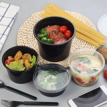 10Pcs 1000ml Microwavable Meal Prep Container Food Storage Reusable Lunch Box