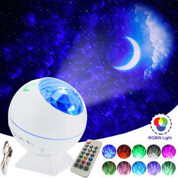 Car/Home Dual-use Spherical Starry Sky Projector RGB Lamp Car Atmosphere Light Voice Control Night L