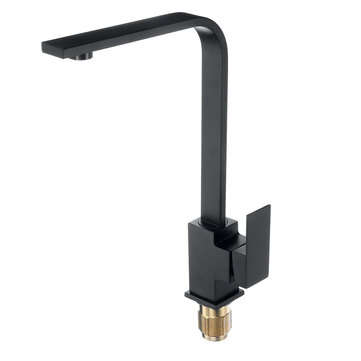 Modern Black Kitchen Sink Taps Mixer Tap Single Lever Basin Brass Mono Faucet