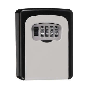 LK-10 4 Digit Combination Lock Box Key Storage Lock Box Wall Mounted Security Door Lock