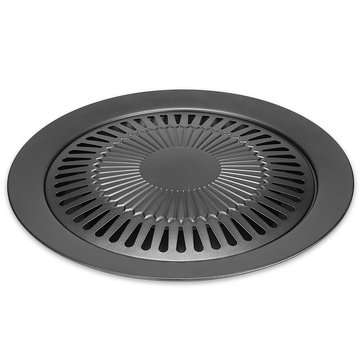 Smokeless Stovetop BBQ Grill Pan Stainless steel Card Type Non-stick Cooking Pan Round Shape Ceramic