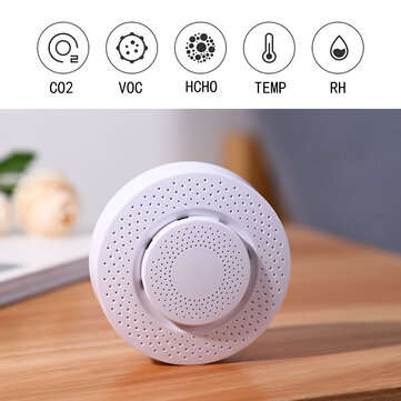 RSH Tuya Smart Wifi Air Box APP Remote Control Formaldehyde/VOC/CO2/Temperature/Humidity Detector