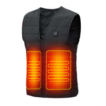 45C Men Women Electric Heated Vest USB Powered Fleece Waistcoat Fast Heating Jacket ... (SIZE: XL)