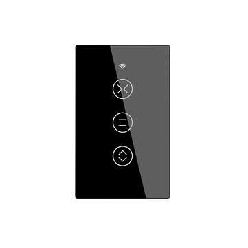 MoesHouse US EU WiFi RF433 Smart Touch Curtain Roller Blinds Motor Switch Tuya Smart ... (STYLE: #2)