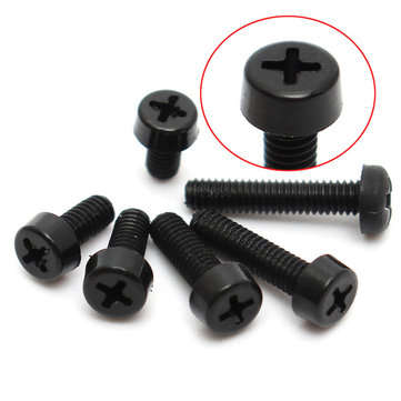 20 pcs  M2.5 Black Nylon Screws Phillips Plastic Round Head Screw Bolt  (SIZE: 5MM)