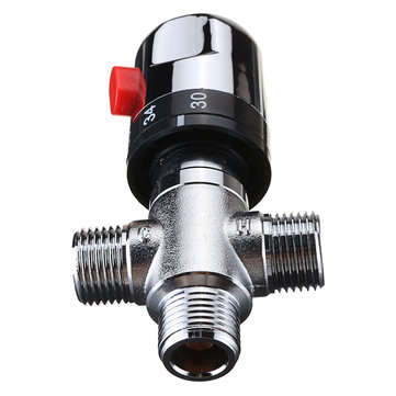 22mm Hot Cold Water Thermostatic Mixing Valve 3 Way Adjust Temperature Control Valve