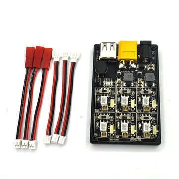 6 In 1 4.2V 4.35V 2S-6S Lipo LiHv Battery Charger Board For RC Models