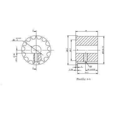 Racerstar Motor Gear Red For BRH5065 BRH5045 Brushless Balancing Scooter Motor