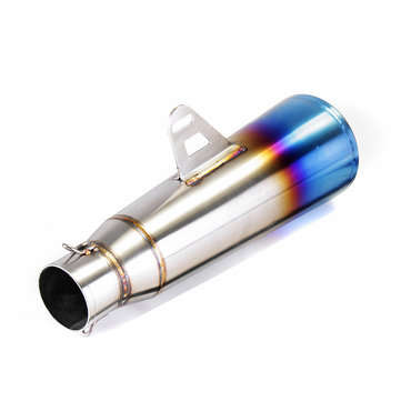 38mm-51mm Stainless Steel Half-blue Motorcycle Exhaust Muffler Pipe For Honda/Yamaha/Suzuki/Kawasaki