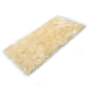 150x60cm Faux Soft Sheepskin Fur Area Rugs Wool Shaggy Carpet Bedside Floor Mat P... (COLOR.: BEIGE)