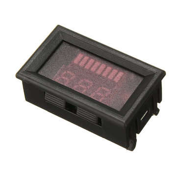 3pcs 12-60V ACID Red Lead Battery Capacity Voltmeter Indicator Charge Level Lead-acid LED Tester