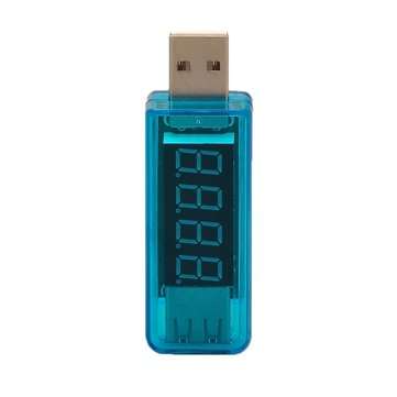 KW-202 Digital Display USB Portable Tension Tester Volt Meterr Battery Tester - Blue