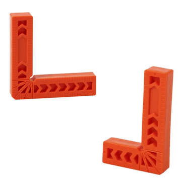 Drillpro 12Pcs 90 Degree Right Angle Auxiliary Locator 3/4/6 Inch Woodworking Tools Plastic Clamp Sq