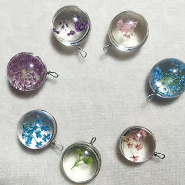100Pcs Flat Back Transparent Round Clear Glass Domed Cabochons Cover DIY Decoration