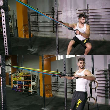 11Pcs/Set 150lbs Latex Resistance Bands Home Gym Training Exercise Pull Rope Expander Fitness Equipm