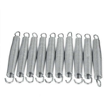 10PCS Replacement Repair Trampoline Steel Springs Weather Rust Resistant (SIZE: 135MM)