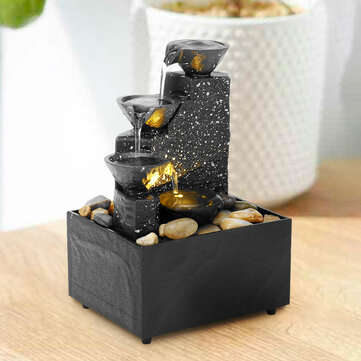 Electric Modern Tabletop Water Fountain USB Powered Water Fountain Ornament For Home Bedroom Living