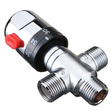 22mm Hot Cold Water Thermostatic Mixing Valve 3 Way Adjust Temperature Control Valve