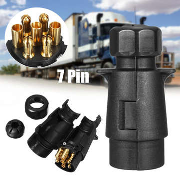 7 Pin Adapter Connector Socket Trailer 12V Towbar Towing Electric Converter N Type Waterproof