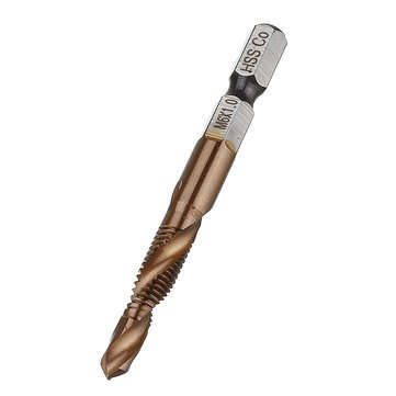 Drillpro HSS Co M35 Cobalt Combination Drill Tap Bit M3-M10 Deburr Countersink Dr... (SIZE: M8X1.25)