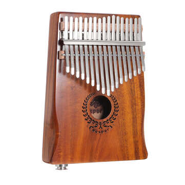 Muspor Professional 17 Key Kalimba Acacia Wood EQ Kalimba With Amplifier Built-in Pickup Tuner Hamme