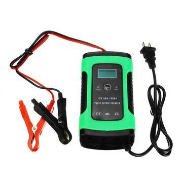 Enusic 12V 6A Pulse Repair LCD Battery Charger For Car Motorcycle Lead Acid Battery Agm Gel Wet