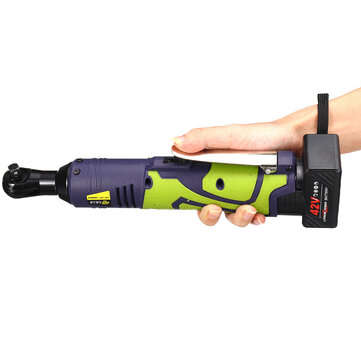 42V 80N.M 3/8 "Cordless Electric Wrench Rechargeable Ratchet Wrench Tool with 2 Battery
