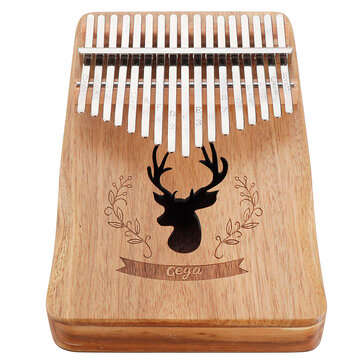 17 key Gauntlets Thumb Piano Mahogany Kalimba Wood Acoustic Musical Instrument for Beginner With Acc