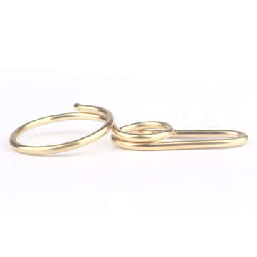 Vintage 8-shaped Brass Keychain Handcraft Belt Buckle Key Ring