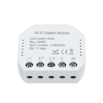MoesHouse WIFI Smart Light Switch Diy Breaker Module Smart Life/Tuya APP Remote Control Works With A
