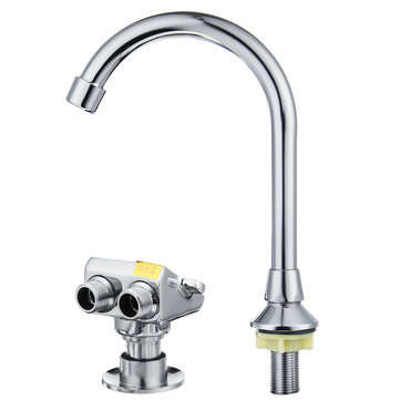 Foot Pedal Valve Faucet Copper Vertical Basin For Home