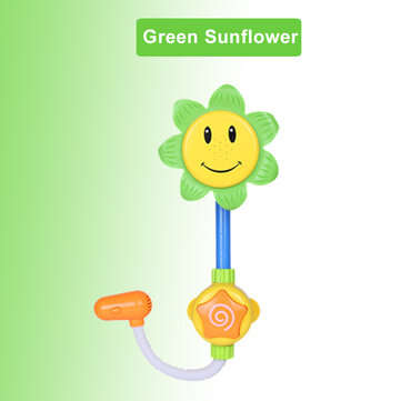 Kids Interactive Baby Bath Toy Sunflower Elephant Pattern Showering Novelties Toys (COLOR: GREEN)