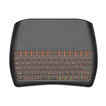 D8 USB 2.4G Wireless Mini Keyboard with 4.5 inch Touchpad Air Mouse Remote 7 Color Backlight Smart R