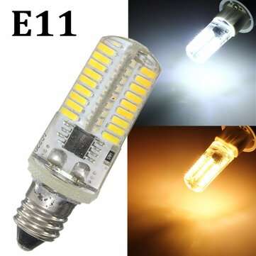 G4 G8 G9 E11 E12 E17 BA15D 3W Dimmable LED Light Bulb 4014SMD Sil... (COLOR.: PUREWHITE | BASE: E11)