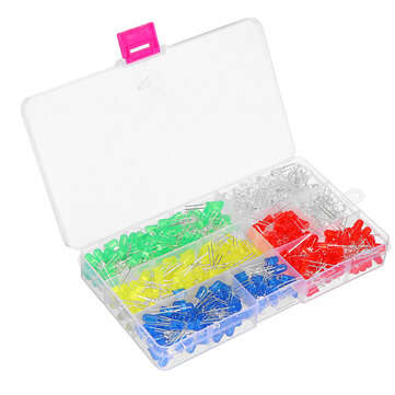 500PCS F5 5mm LED Light-emitting Diode Luminous Tube Beads Resistance Lights Kits Bulb Lamp