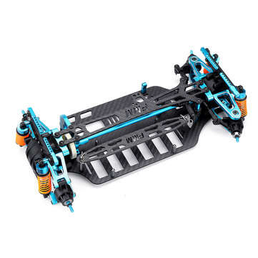 1/10 Aluminium Alloy Metal Carbon Fiber Chassis Kit Rc Car Frame Parts