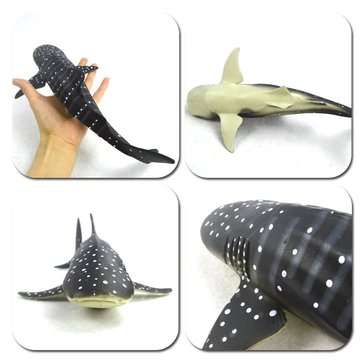 28cm Realistic Whale Shark Sea Animal Figure Solid Plastic Ocean Toy Diecast Model