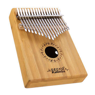 GECKO K17BA 17 Keys Kalimba Bamboo B Tone Thumb Piano Finger With Tune Hammer (TYPE5: WITHOUTPICKUP)