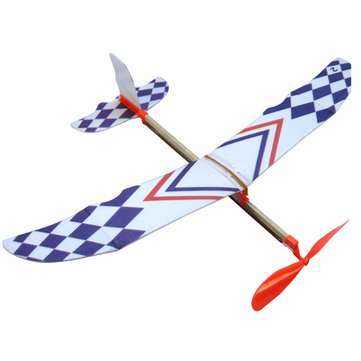 5PCS DIY Foam Plane Elastic Rubber Band Powered Aircraft Kit Model Toy