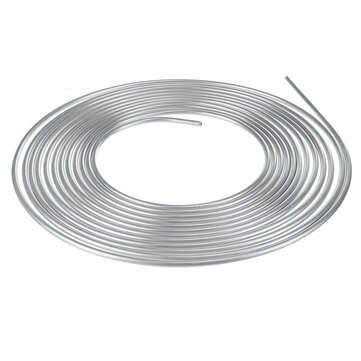 25ft Brake Pipe Copper Line 3/8`` OD Steel Zinc Silver Brake Line Fuel Tubing Kit
