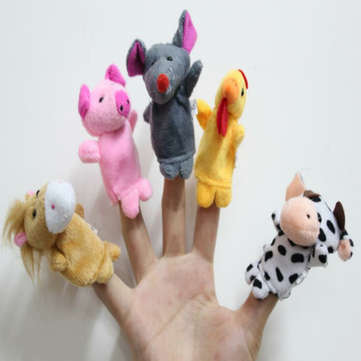 Family Finger Puppets Soft Cloth Animal Doll Baby Hand Toys For Kid Children Educational... (NO.: 1)