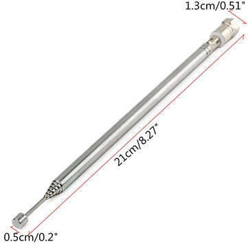 7 Section F Type Replacement Antenna Connector Telescopic Aerial TV AM FM Radio
