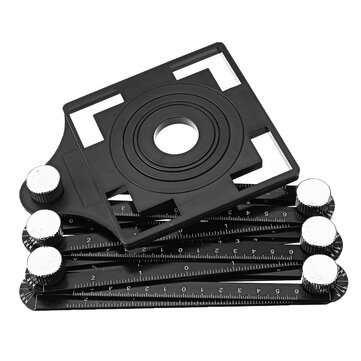 Aluminum Alloy 25/40/45/55/75mm Multi Angle Tool Six Folding Universal Ruler Tile Hole Measure Tool