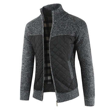 Men`s Cardigan Sweaters New Knit Loose Casual Thicken Winter Autumn Warm ... (SIZE: M | COLOR: GREY)