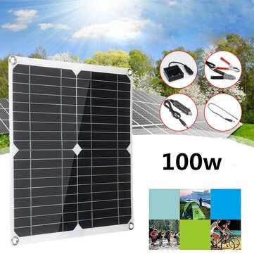 100W Solar Panel Kit 12V 30A DIY Solar System Phone Chargers Portable Solar Cell Outdoor Camping Tra
