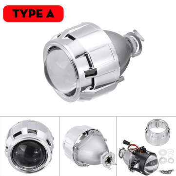 2.5`` H1 H4 Bi Xenon Lamp HID Projector Retrofit Headlight Lens Angel Eyes RHD Right-ha... (TYPE: A)